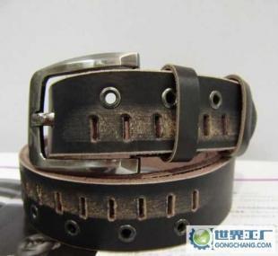 男式真皮復(fù)古針扣皮帶 休閑牛皮黑色腰帶二手轉(zhuǎn)讓